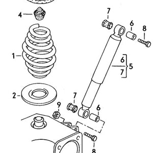 Coil Spring and Shock Absorber [Rear - 2WD]
