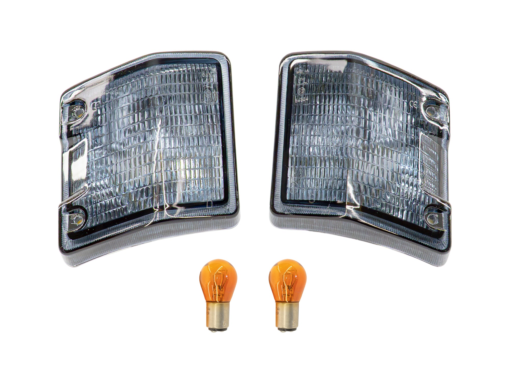 Smoked Front Turn Signal Lens Pair with Bulbs [Vanagon] | GVW-141