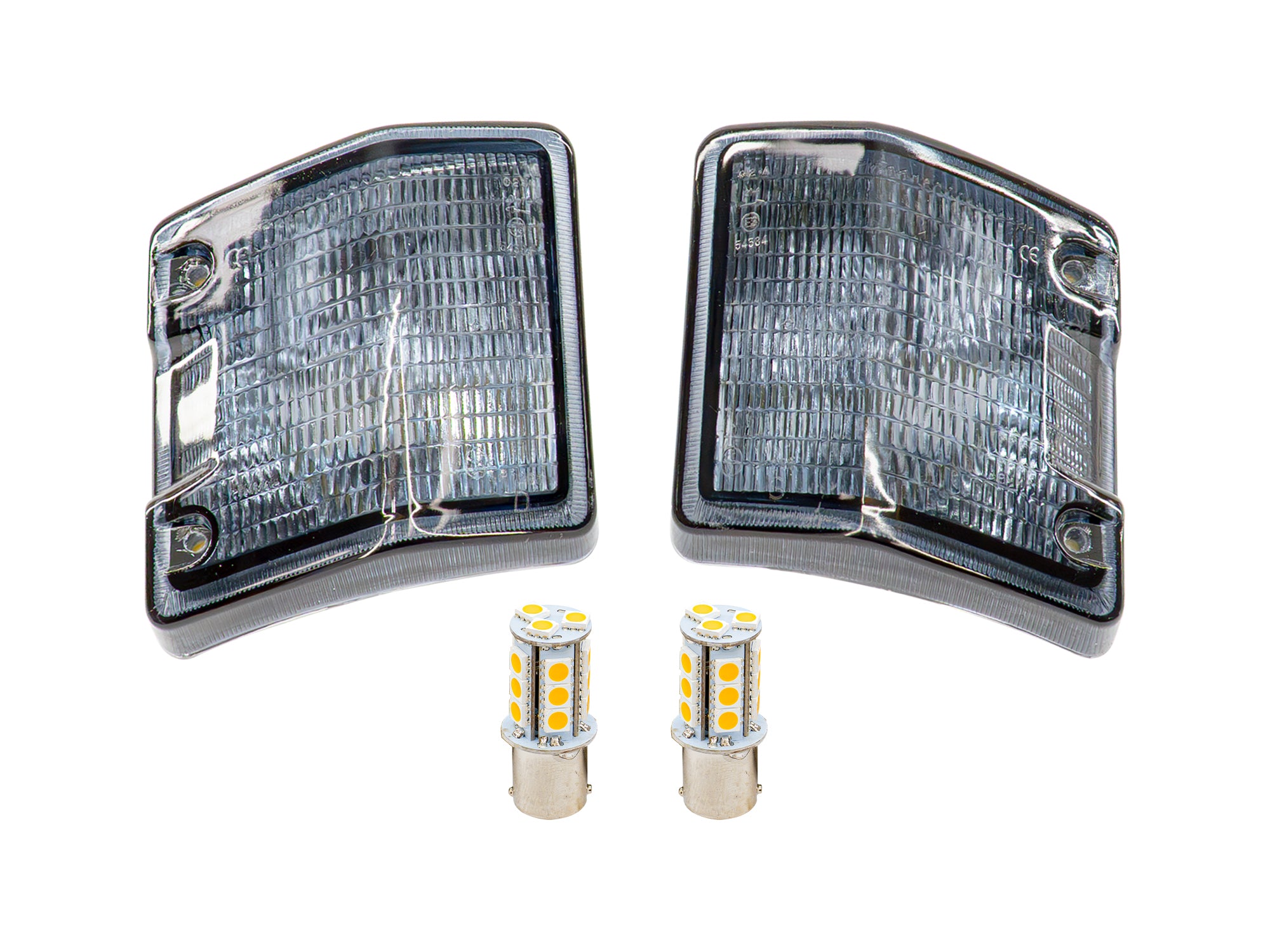 Smoked Front Turn Signal Lens Pair with Bulbs [Vanagon] | GVW-141