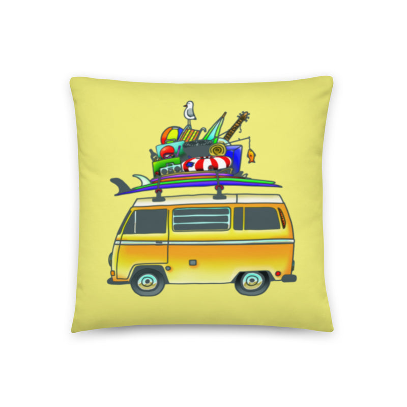 RAD Bus Throw Pillow