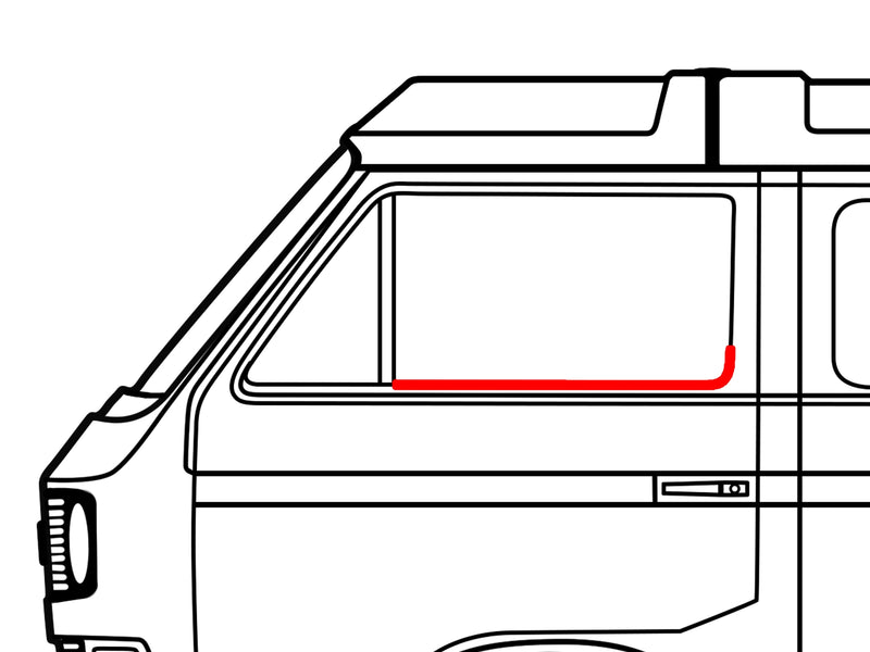 Window Scraper without Groove - Outside Driver/Inside Passenger [Vanagon]