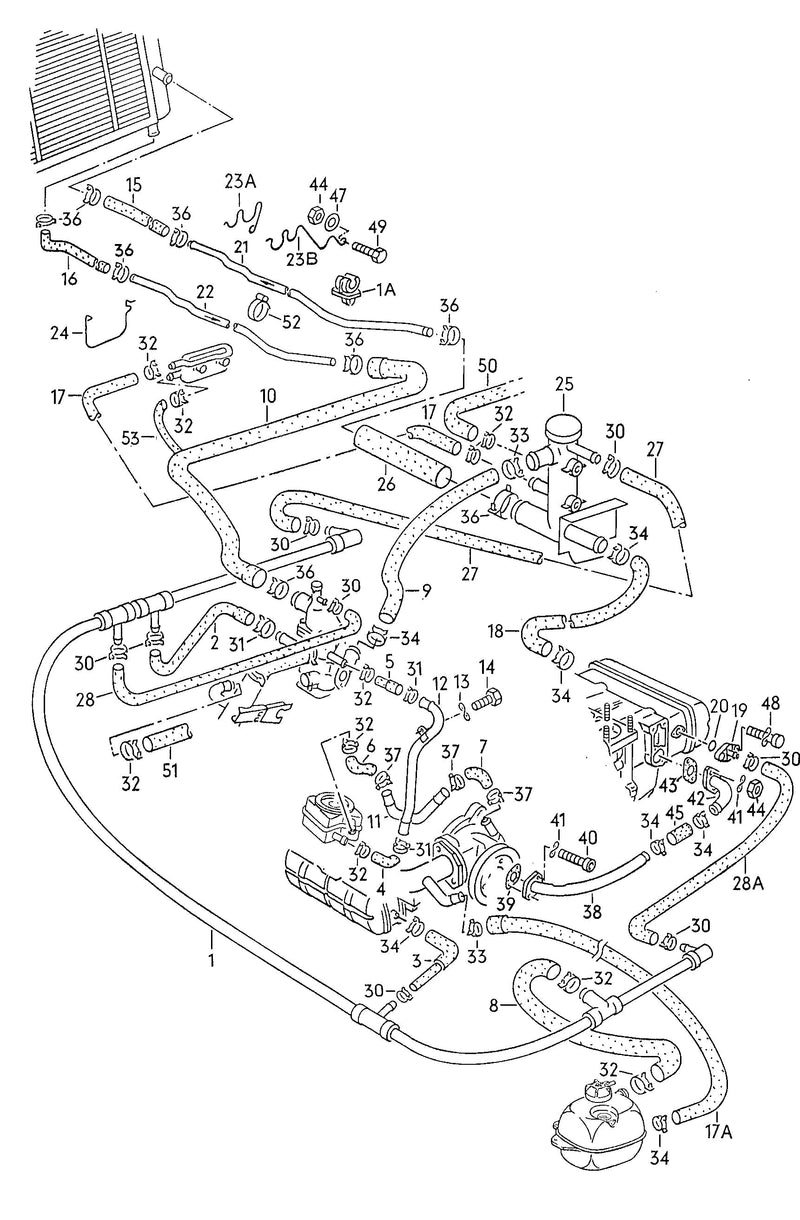 Cooling Hoses - 2100cc 
