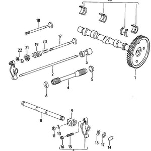 Camshaft, Push Rod, and Valves