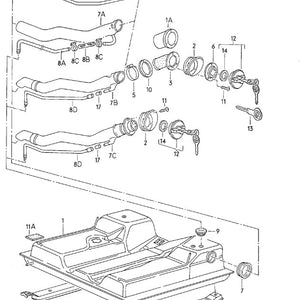 Fuel Tank, Filler and Cap [2WD]