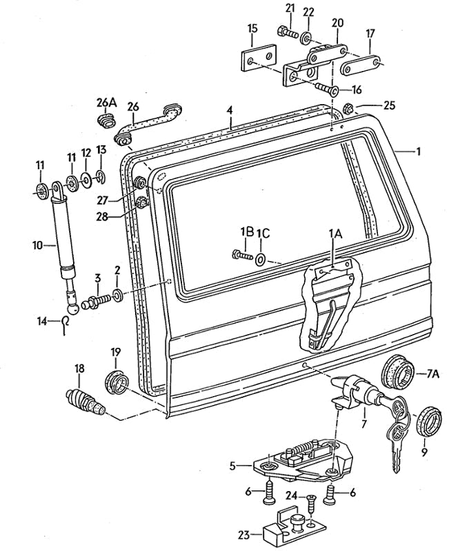 Hatch Seal, Struts, and Lock - Rear#N#– GoWesty