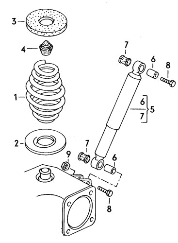 Coil Spring and Shock Absorber [Rear - Syncro]