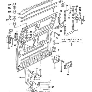Sliding Door Hinge, Roller, & Bearings [LATE]