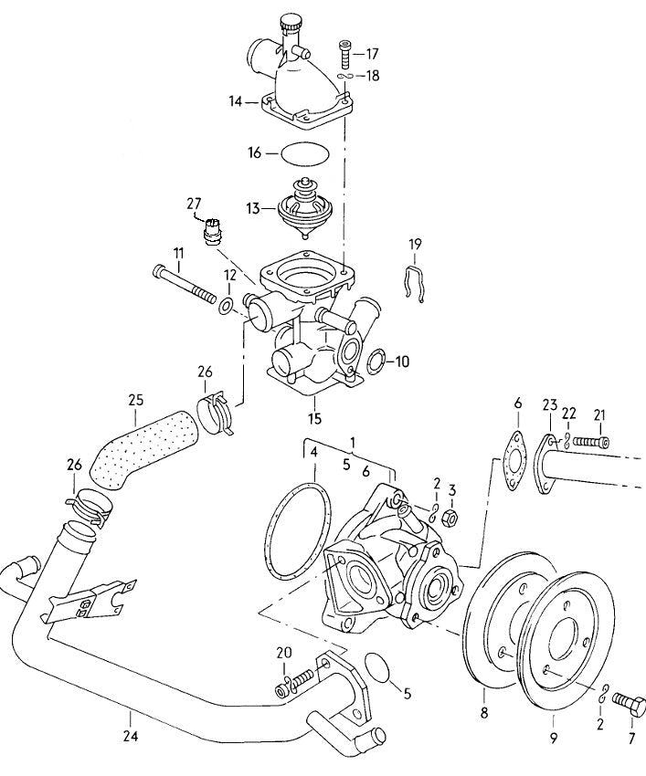 Water Pump and Thermostat Housing [2.1L]