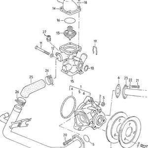 Water Pump and Thermostat Housing [2.1L]