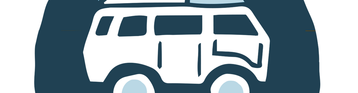 Illustration of a camper van with pop-top roof and the word 'GOWESTY' below.