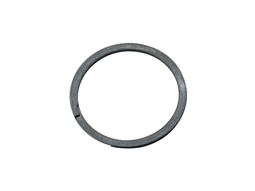 Metal retaining ring for automotive or mechanical applications on white background