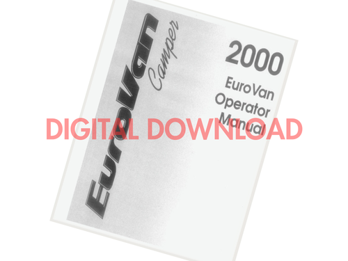 [DIGITAL DOWNLOAD] Eurovan Winnebago Operator Manual (2000)