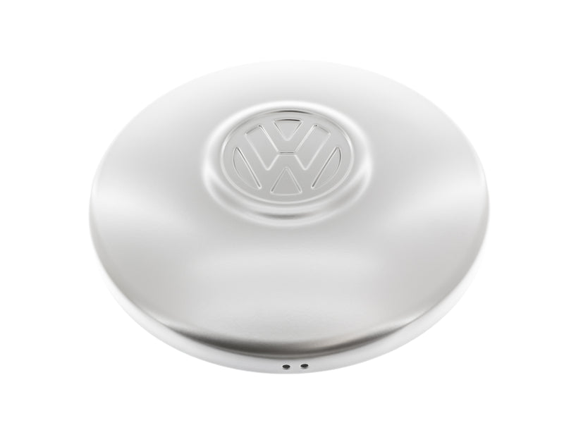 Chrome vokswagen hubcap on white back ground 