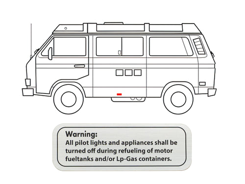 Camper Sticker "Warning: All Pilot Lights"