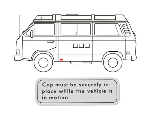 Camper Sticker "Cap Must Be Secure"