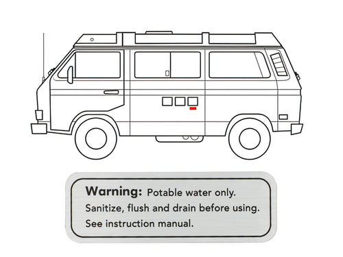 Camper Sticker "Potable Water Only"
