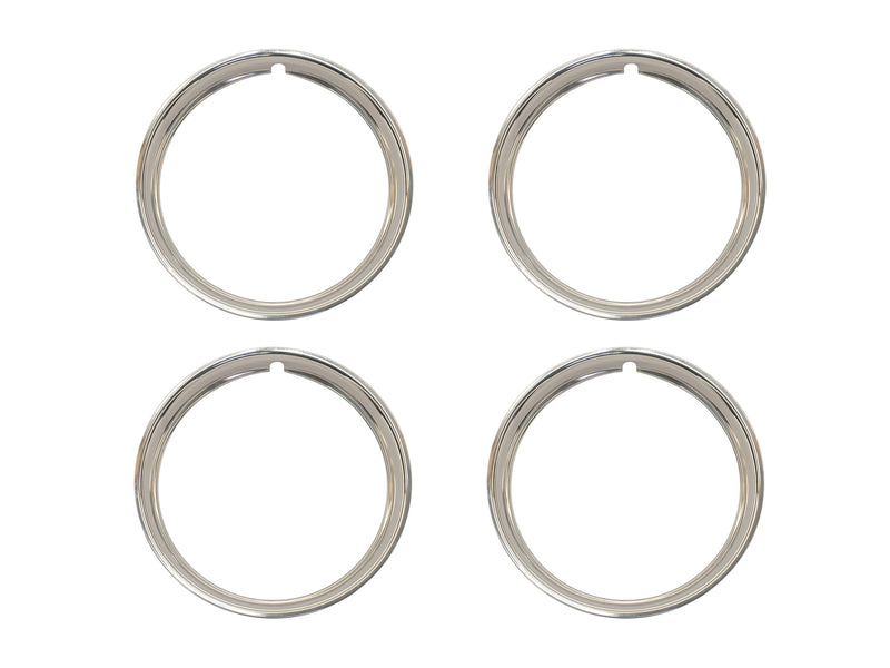 4 wheel trim rings on white background 