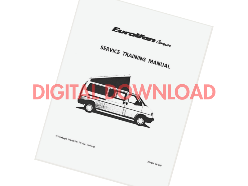 [DIGITAL DOWNLOAD] Eurovan Winnebago Service Training Manual