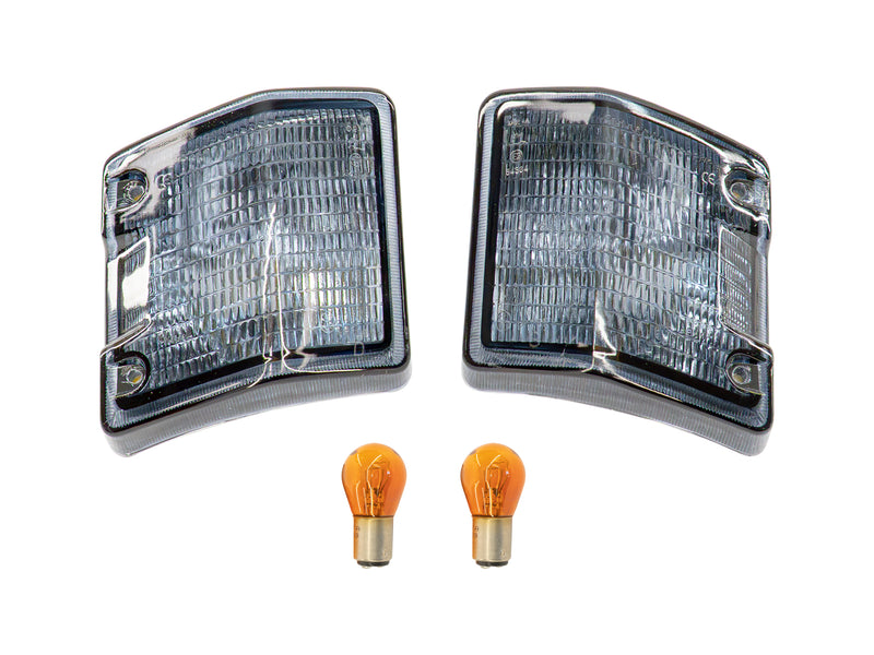Smoked Front Turn Signal Lens Pair with Bulbs [Vanagon]