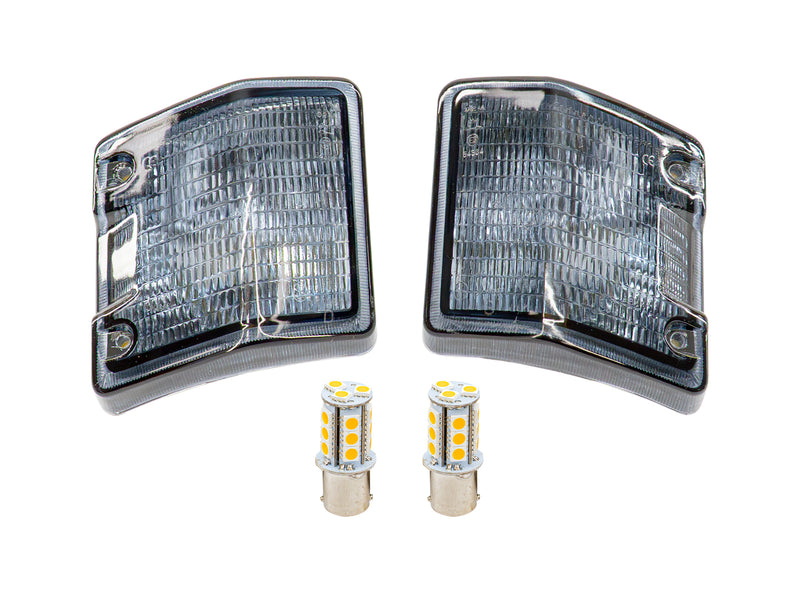Smoked Front Turn Signal Lens Pair with Bulbs [Vanagon]