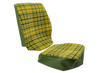 Thumbnail of Upholstery for Front Bucket Seats (Green Plaid/Vinyl) [Late Bus]