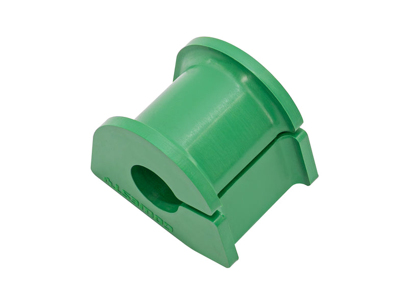 detail of round portion on durogreen bushing on white background 