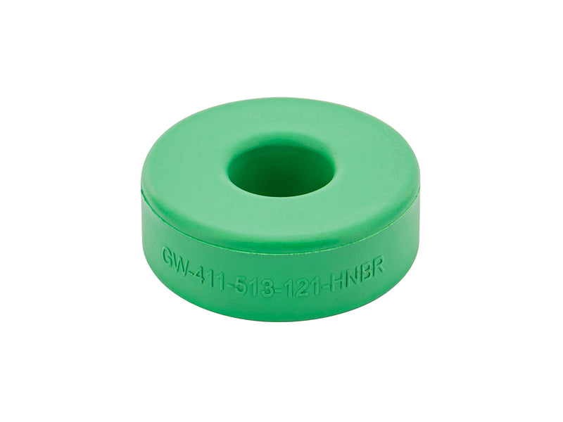 Front Durogreen Vanagon Shock Bushing with part number facing out on white background 