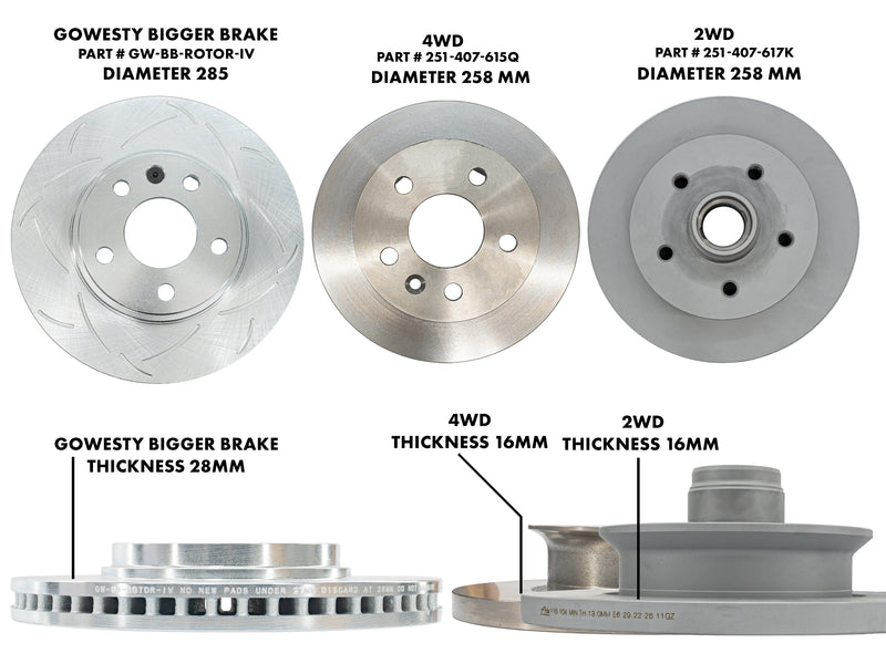 GoWesty Bigger Brakes (Front) [Late Bus & Early Vanagon]