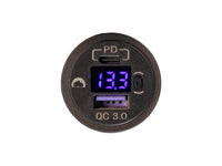 Thumbnail of Charger Socket & Voltmeter (PD USB-C & QC 3.0)
