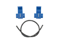 Thumbnail of Two blue connectors and a black cable on a white background