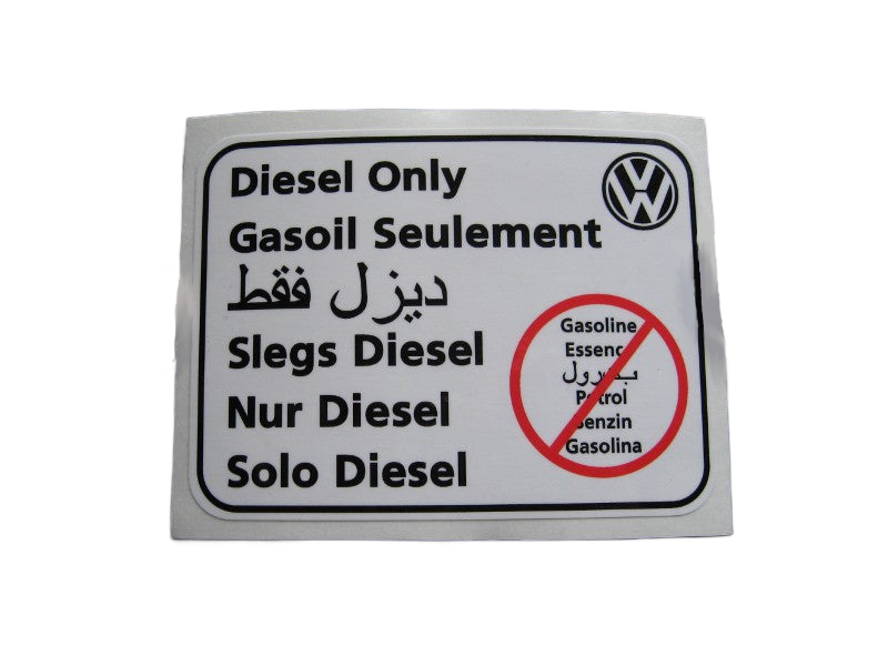 Diesel Only Sticker [Diesel Vanagon] | STK-VWDSL | GoWesty