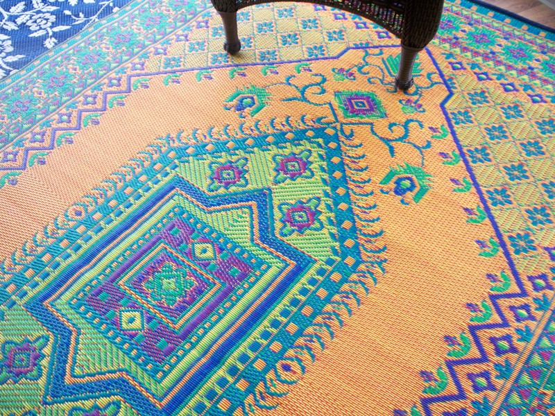 Recycled Outdoor Mat - Turkish Aqua