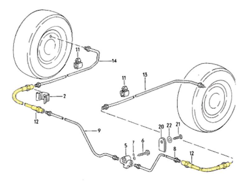 Brake Hose - Stainless (Rear) [Vanagon]