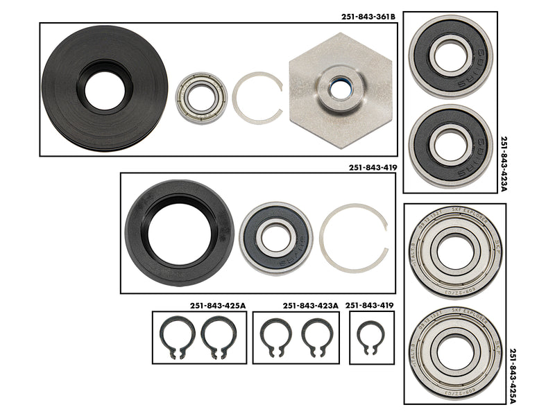 Sliding Door Roller Bearing Replacement Bundle [Vanagon]