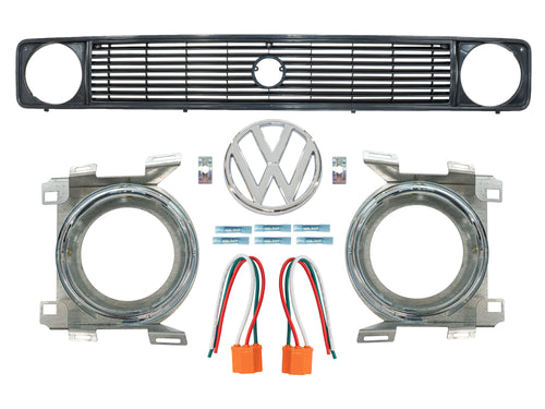 Square-to-Round Headlight Grille Kit [Late Vanagon]