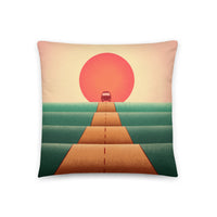 Thumbnail of Coussin décoratif sur la route du coucher du soleil