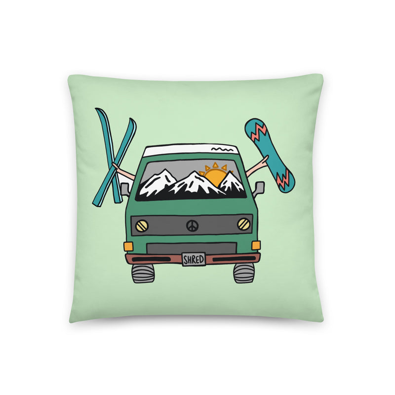 Shred Van Throw Pillow