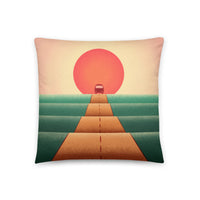 Thumbnail of Coussin décoratif sur la route du coucher du soleil