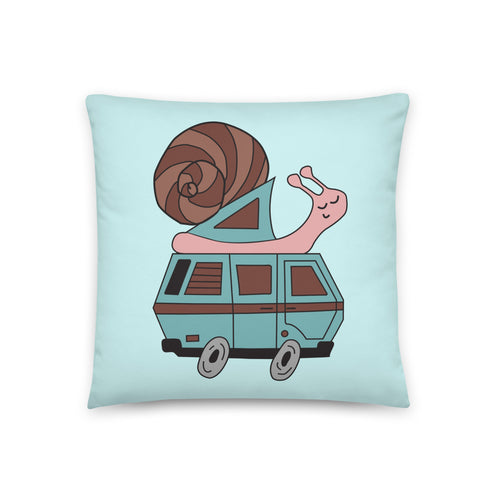 Sally Snail Throw Pillow