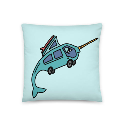 Narwhal Ned Throw Pillow