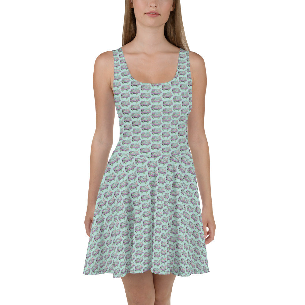 unicorn skater dress Unicorn Rainbows Print Skater Dress- Sizes S- 5XL Plus Size