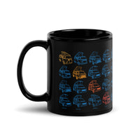 Thumbnail of Rainbow Tile Black Glossy Mug