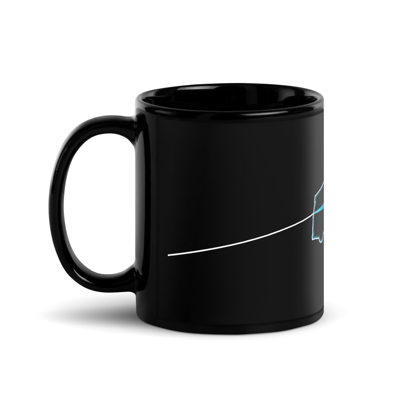 Côté obscur du bus Tasse noire brillante