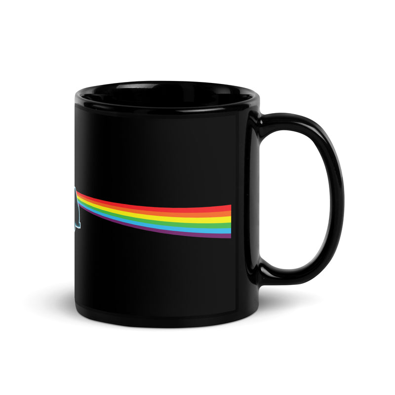 Côté obscur du bus Tasse noire brillante