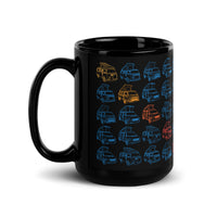 Thumbnail of Rainbow Tile Black Glossy Mug