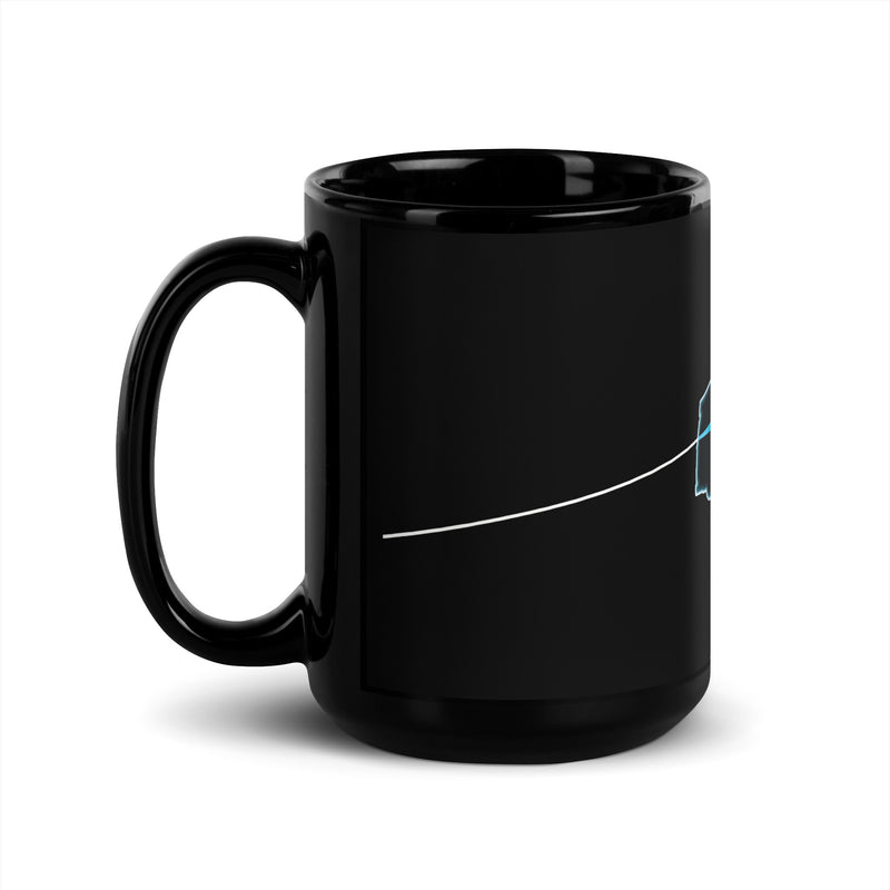 Côté obscur du bus Tasse noire brillante