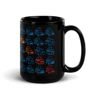 Thumbnail of Rainbow Tile Black Glossy Mug