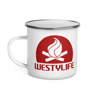 Thumbnail of Tasse en émail avec icône de feu de camp Westylife