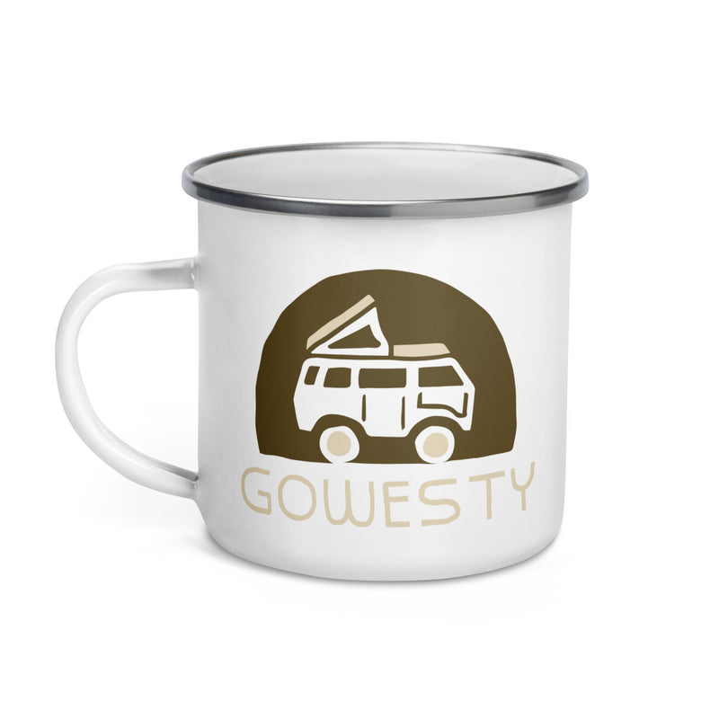 Tasse en émail avec logo Rollyn GoWesty