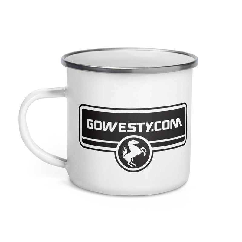 GoWesty Tasse en émail avec logo cheval